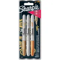 Sharpie Permanentmarker Fijn Ronde punt Kleurenassortiment 3 Stuks