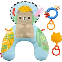 Fisher-Price Zintuiglijke Avonturen Buikligtrainer - voor pasgeborenen met bijtring en rammelaar