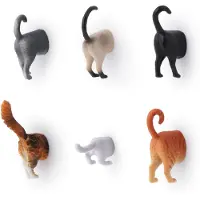Kikkerland magnetische grappige kattenkont koelkast decoratieve magneten set van 6 nieuwigheid cadeau kattenliefhebbers