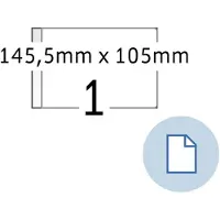 Herma Bladetiketten 8492, permanente kleefstof, bedrukbaar, B 143,5 x H 105 mm, papier, wit, 2000 stuks/2000 vellen