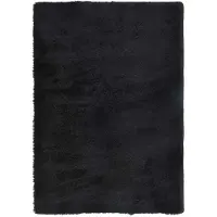 vidaXL Hoogpolig vloerkleed NAVARRA 160x230 cm polyester zwart