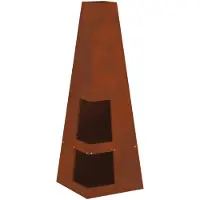vidaXL Vuurkom Bruin 50 x 50 x 100 cm weervast staal