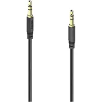 Hama 00202011 Jackplug Audio Aansluitkabel [1x Jackplug male 3,5 mm - 1x Jackplug male 3,5 mm] 0.5 m Zwart Vergulde steekcontacten