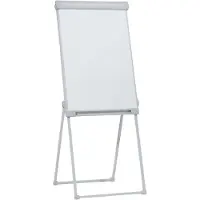 Franken Flipchart PRO Deluxe Standaard FC84, vierpootstandaard, in hoogte verstelbaar, magnetisch, 2 zijarmen, dienblad, bord 670 x 950 mm