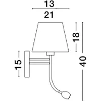 Nova Luce Wandlamp Valencia wit