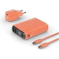 RealPower PB-10000 Power Pack Powerbank 10000 mAh Li-ion USB, USB-C Oranje
