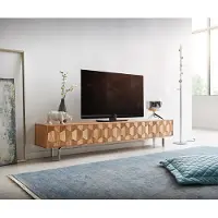 DELIFE Tv-meubel Fevo 200 cm acacia natuur 4 deuren L-poot