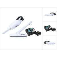 Makita DCL 181 FRG1W Snoerloze stofzuiger 18 V Wit + 1x oplaadbare accu 6.0 Ah + lader