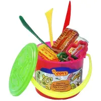 Jovi Super Emmer Boetseerklei Set Van 6 Staven + 3 Uitstekers + 3 Boetseertools + Tafelkleed 50 Gr
