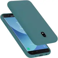 Cadorabo TPU Liquid Silicone Case Cover (Galaxy J5 Pro (2017), Galaxy J5), Smartphonehoes, Groen