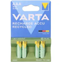 Varta RECH.AC.RECYC.AAA800mAh BLI4 Oplaadbare AAA batterij (potlood) NiMH 800 mAh 1.2 V 4 stuk(s)