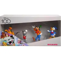 BULLYLAND 15150 – Disney 100 Jaar Verjaardagsfigurenset met Mickey Mouse, Donald Duck, Pluto en Goofy – Speciaal voor Disney-verzamelaars en jonge fans – Perfect als cadeau of taartdecoratie