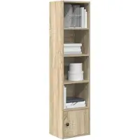 vidaXL Boekenkast 31x24x127 cm bewerkt hout sonoma eikenkleurig