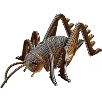Eugy 3D Puzzel - Sprinkhaan - Wilde Dieren - Duurzaam - Verzamel Ze Allemaal - 6 Jaar
