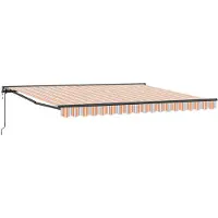 vidaXL - Zonnescherm - Frame - Blauw - en - Oranje - 400 - × - 300 - cm