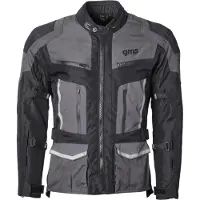 GMS Tigris waterdichte motorfietstextiljas, zwart/grijs, maat M