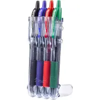Pilot Pen G-2 Rollerballpen Kleurenassortiment 0.7 mm Medium Kegelvormig Navulbaar Recycled 4 Stuks