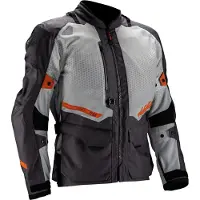 Leatt FlowTour 5.5, waterdicht textieljack ,Lichtgrijs/Donkergrijs/Oranje ,L
