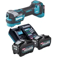 Makita TM 001 GT201 Accu multifunctioneel gereedschap 40 V max. Starlock Max Brushless + 2x oplaadbare accu 5.0 Ah + lader