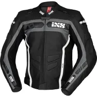 IXS Sport RS-600 1.0 Zwart Grijs Wit Leren Motorjas Maat 50