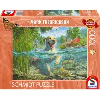 Schmidt Mark Fredrickson: Hondenliefhebber - gele Labrador op zoek naar vis (1000 stukjes)
