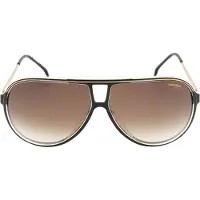 Carrera bruine gradiëntlens, zwarte detail gouden zonnebril
