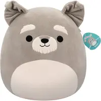 Squishmallows Shaun Schnauzer knuffel - Grijs - 40 cm