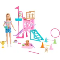 Barbie Stacie Hindernisbaan Puppy's - Met 3 pups - Barbiepop
