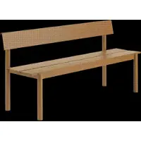 Muuto Linear Steel Zitbank met Rugleuning Burnt Orange | 170 x 34 CM | 66.9 x 15.4in