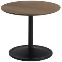 Muuto Soft Side Tafel Solid Smoked Oak|Black | Ø 48 H: 40 CM | Ø 18.9" H: 15.7"