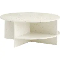 Muuto Halves salontafel Off white-terrazzo, Ø85 cm