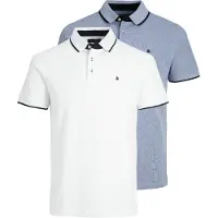 Jack & Jones Shirt 'JJEPaulos' blauw / zwart / wit