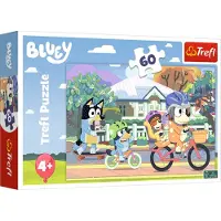 Trefl Bluey Serie – Kinderpuzzel 60 Stukjes – Lichtreflecterend Papier – Heldere Kleuren – Eco-Materialen