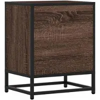 vidaXL Nachtkastjes 2 st 40x31x50cm bewerkt hout en metaal bruin eiken