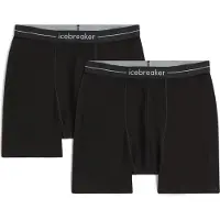 Icebreaker - Wandel- en bergsportkleding - M Merino 150 Anatomica Boxers 2 Pack Black voor Heren van Nylon - Maat S - Zwart