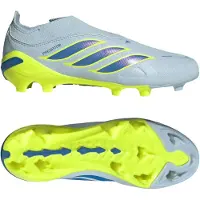 Adidas Predator League Veterloze Gras Voetbalschoenen (FG) Kids Lichtblauw Blauw Geel