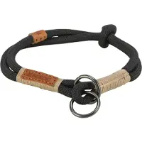 Trixie BE NORDIC HALSBAND HOND HALF-SLIP ZWART / ZAND 55X1.3 CM