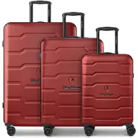 Tonino lamborghini Bologna 4 wielen Kofferset 3-delig rood