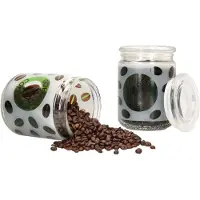 Ritzenhoff & Breker Set van 2 Cremona glazen potten groen 700ml - 806199