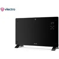 Vlectro - Slim verwarmingspaneel met instelbare timer - Zwart