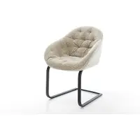 DELIFE Sledemodel Gaio-Flex geweven stof beige sledemodel vlak zwart
