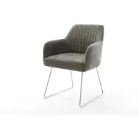 DELIFE Eetkamerstoel Greg-Flex bouclé zacht mud slipframe roestvrij staal pocketveer kern