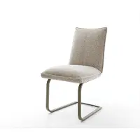 DELIFE Sledemodel Lelio-Flex geweven stof beige sledemodel vlak afwerking met titanium pocketveer kern