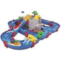 Aquaplay Smoby - Water speelcircuit - Bergmeer - 2 boten + 3 dierenfiguren - Gemaakt in Duitsland - Vanaf 3 jaar