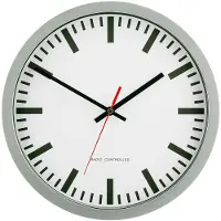 Eurotime Tijdsein gestuurde Stationsklok, zlverkleur