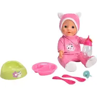 New Born Baby Miminko in een kattenpyjama + accessoires