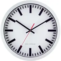 Eurotime Tijdsein gestuurde Stationsklok, wit
