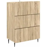 vidaXL Ladekast 66 x 34,5 x 92 cm Bewerkt hout Sonoma Eiken