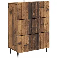 vidaXL Ladekast Oud hout 66 x 34,5 x 92 cm Bewerkt hout