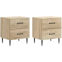 vidaXL Nachtkastje 2 st Sonoma Eiken 43 x 34,5 x 47,5 cm Bewerkt hout